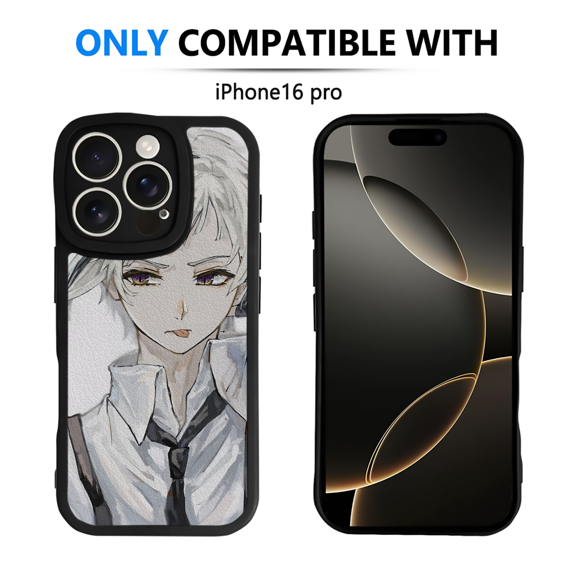（画像用） 文豪ストレイドッグス Bungo Stray Dogs 【iPhone 16シリーズ対応】シリコンスマホケース（レザー調） 材質：シリコン